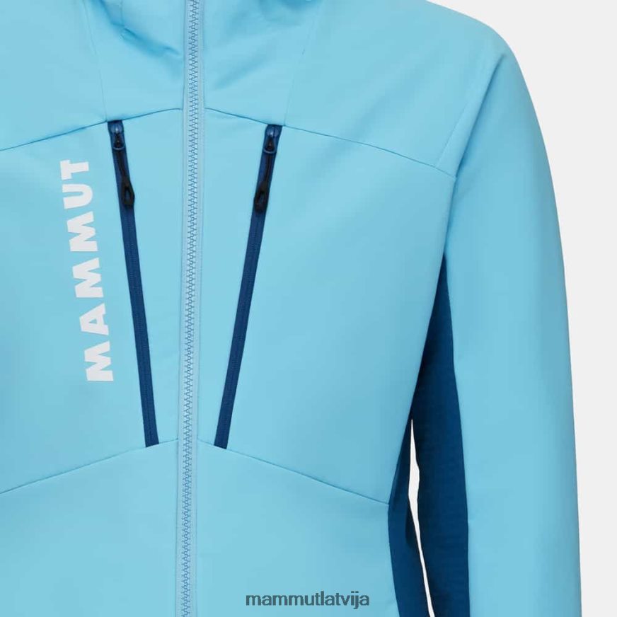 apģērbs Mammut aenergy so hibrīda jaka ar kapuci vēss zili dziļš ledus sievietes 2TN48T696