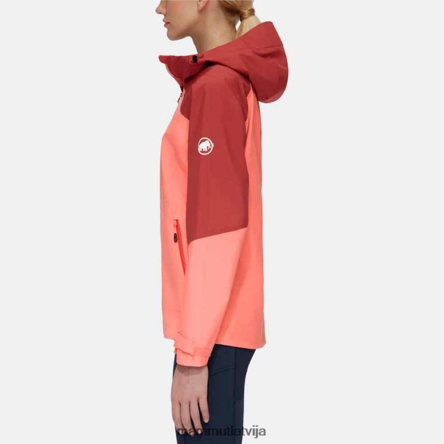 apģērbs Mammut nodot tour hs jaka ar kapuci lasis-terakota sievietes 2TN48T744