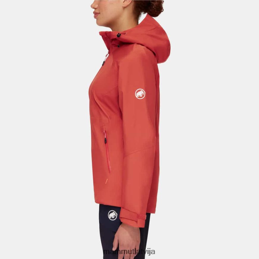 apģērbs Mammut nodot tour hs jaka ar kapuci terakota sievietes 2TN48T67