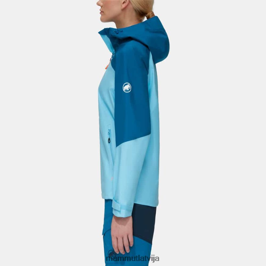 apģērbs Mammut nodot tour hs jaka ar kapuci vēss zili dziļš ledus sievietes 2TN48T747