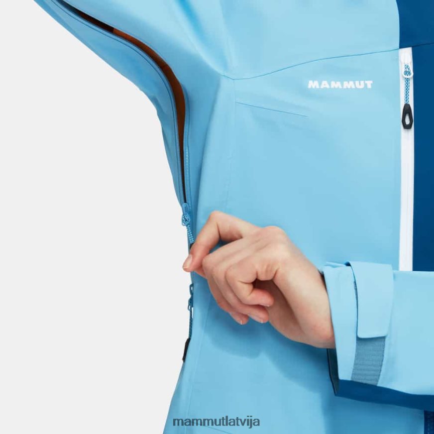 apģērbs Mammut taiss hs jaka ar kapuci vēss zili dziļš ledus sievietes 2TN48T725