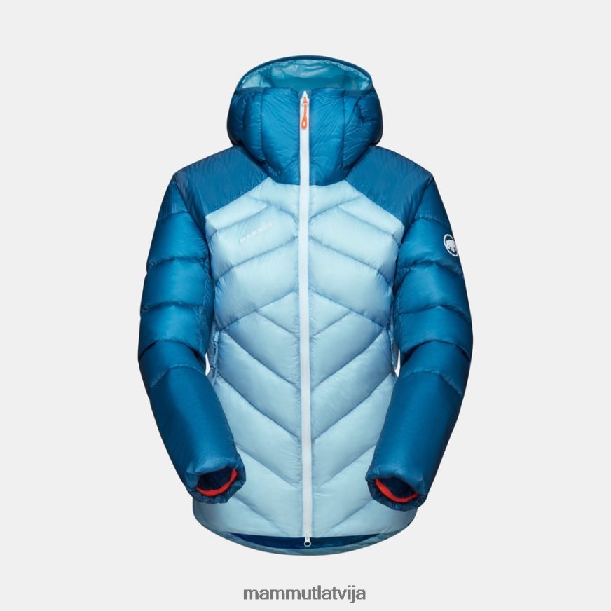 apģērbs Mammut taiss jakā ar kapuci vēss zili dziļš ledus sievietes 2TN48T691