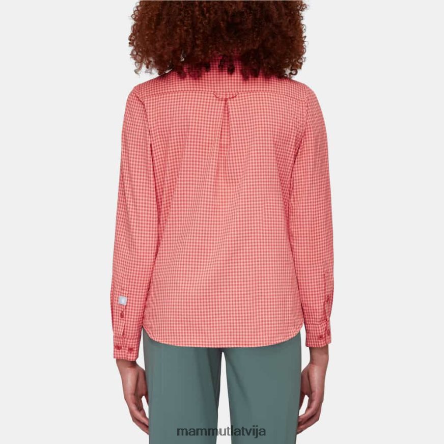 apģērbs Mammut aada krekls ar garām piedurknēm terakota-lasis sievietes 2TN48T794