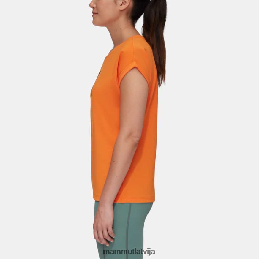 apģērbs Mammut kalnu t-krekls eiger tumšais mandarīns sievietes 2TN48T893