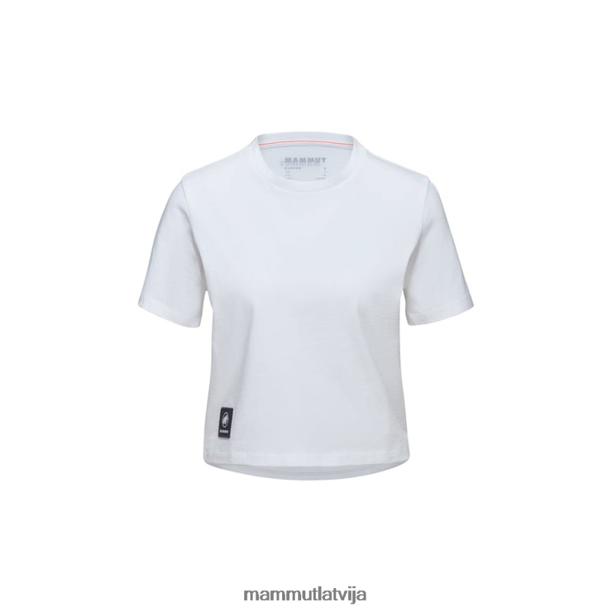 apģērbs Mammut massone t-krekls apgriezts ielāps balts sievietes 2TN48T186