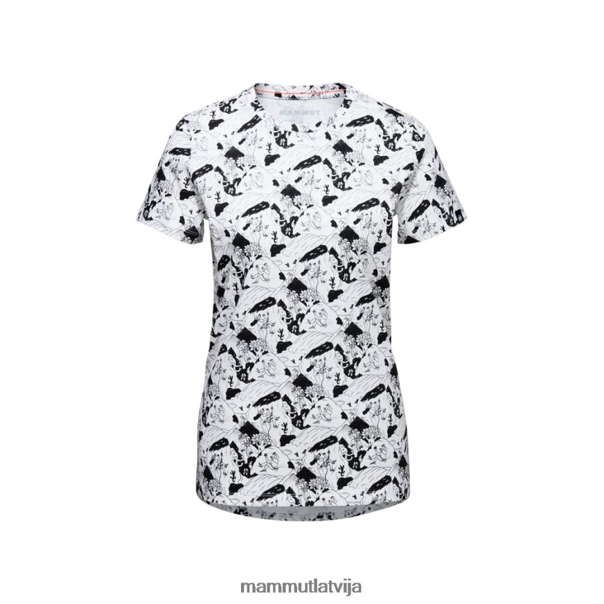 apģērbs Mammut massone t-kreklu kāpšanas aina balts melns sievietes 2TN48T257