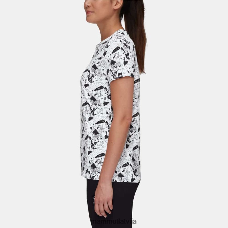 apģērbs Mammut massone t-kreklu kāpšanas aina balts melns sievietes 2TN48T257