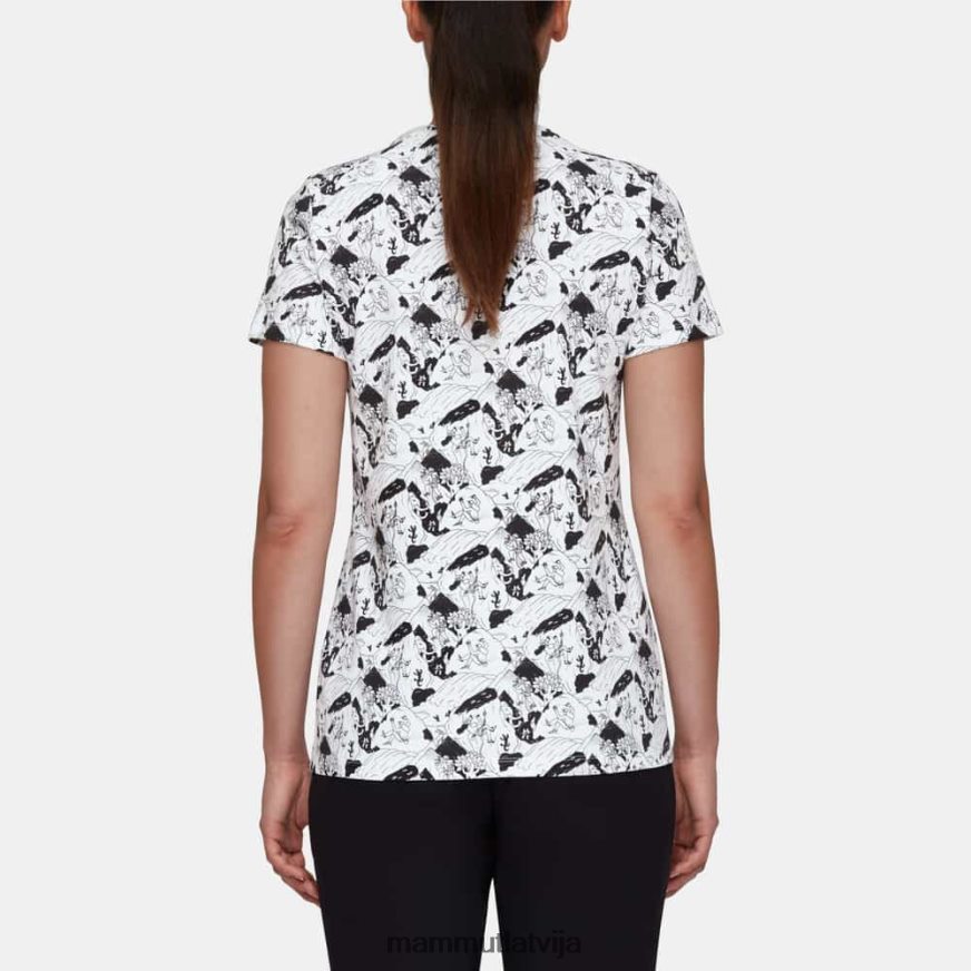 apģērbs Mammut massone t-kreklu kāpšanas aina balts melns sievietes 2TN48T257
