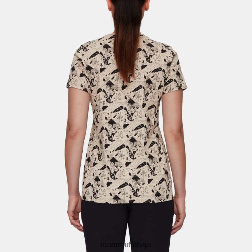 apģērbs Mammut massone t-kreklu kāpšanas aina savanna-melna sievietes 2TN48T1107