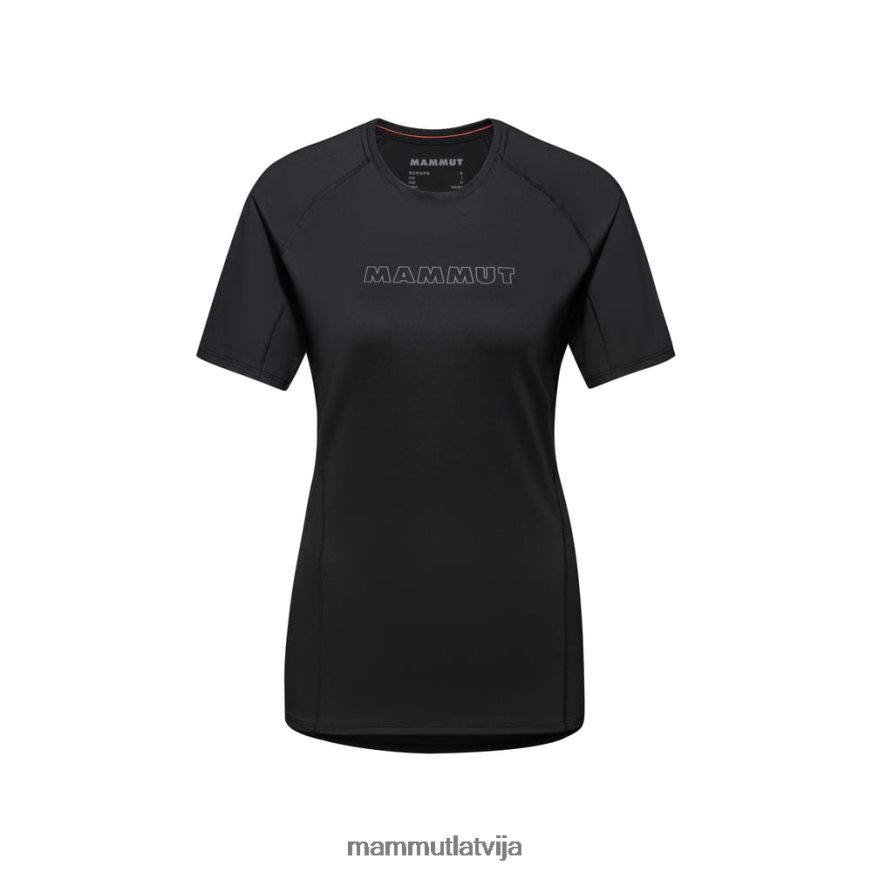 apģērbs Mammut selun fl t-krekla logotips melns sievietes 2TN48T149