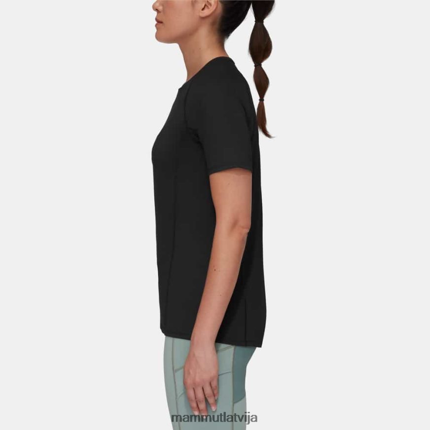 apģērbs Mammut selun fl t-krekla logotips melns sievietes 2TN48T149