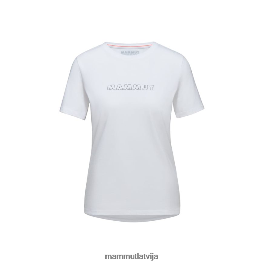 apģērbs Mammut t-krekla galvenais logotips balts sievietes 2TN48T1039