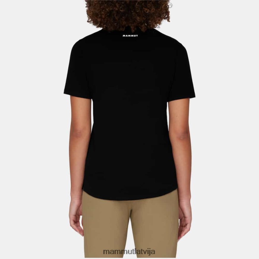 apģērbs Mammut t-krekla galvenais logotips melns sievietes 2TN48T215