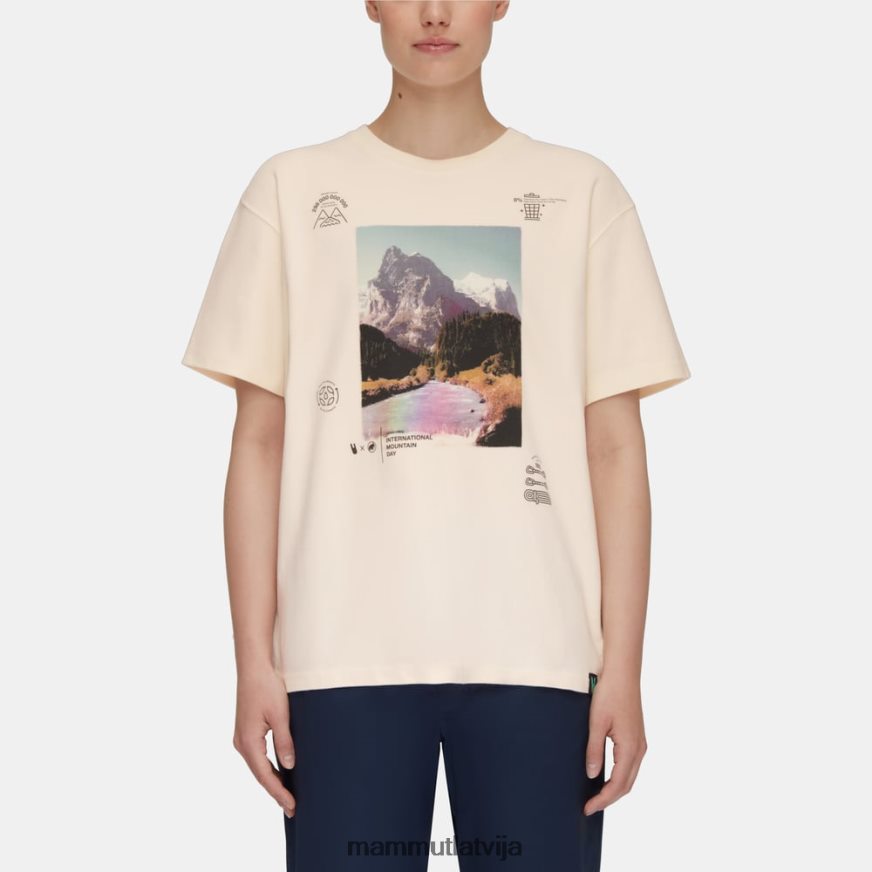 apģērbs Mammut x ja vien kalnu dienas t-krekls balts sievietes 2TN48T205