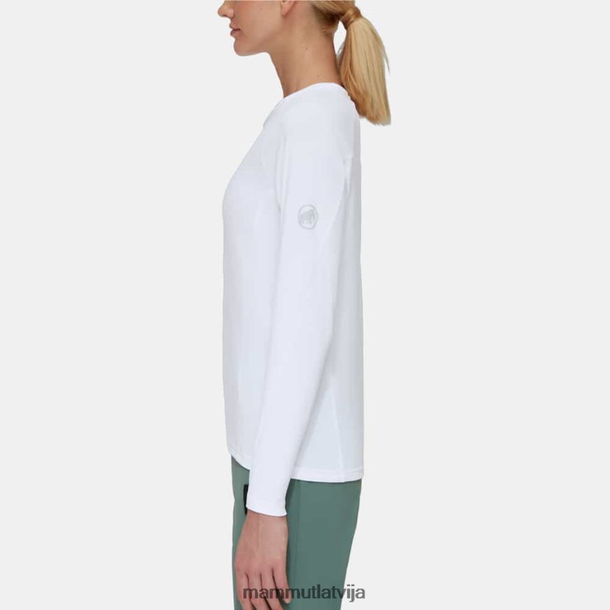 apģērbs Mammut aegility fl garām piedurknēm balts sievietes 2TN48T1126