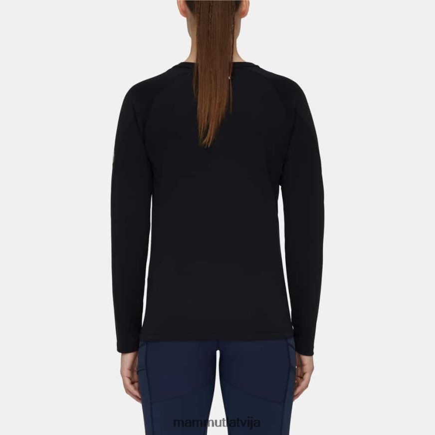 apģērbs Mammut aegility fl garām piedurknēm melns sievietes 2TN48T267