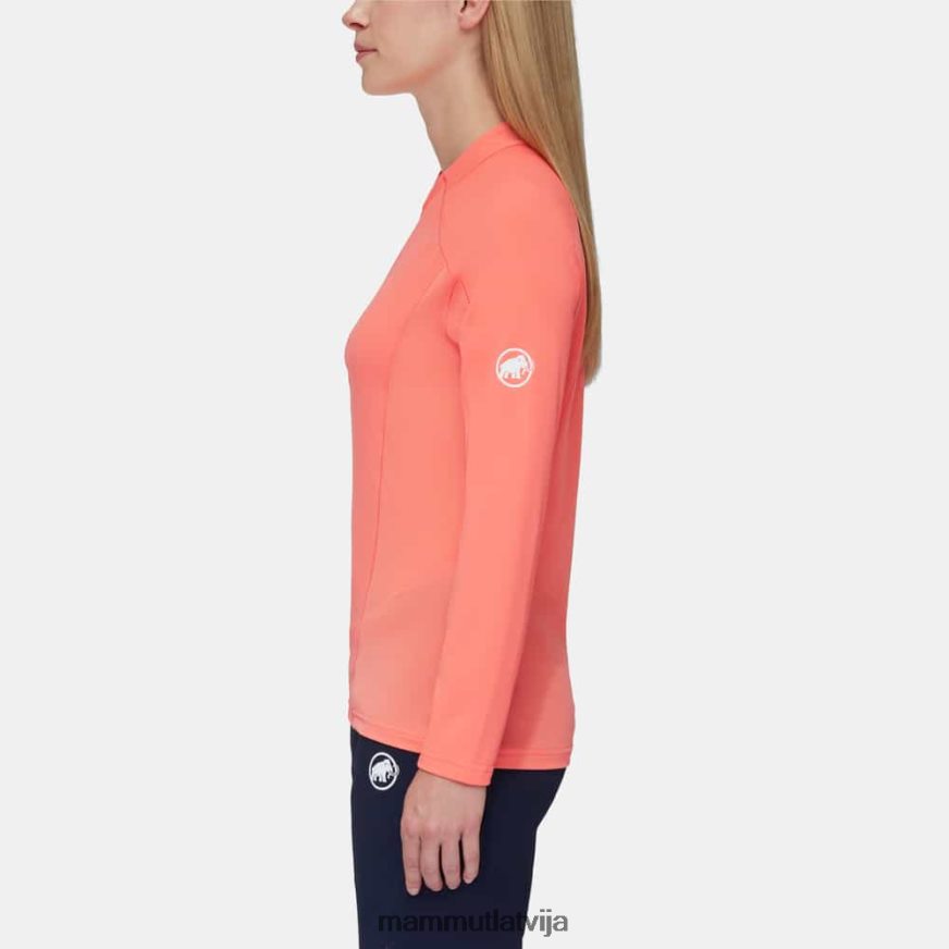 apģērbs Mammut aenergy fl puse ar rāvējslēdzēju garām piedurknēm lasis-terakota sievietes 2TN48T135