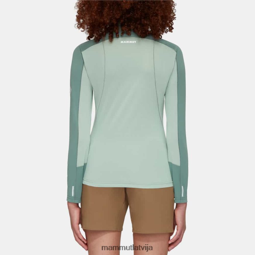 apģērbs Mammut aenergy fl puse ar rāvējslēdzēju garām piedurknēm tumšs nefrīts sievietes 2TN48T847
