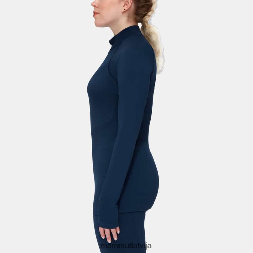 apģērbs Mammut pusgarās piedurknes ar rāvējslēdzēju jūras sievietes 2TN48T222