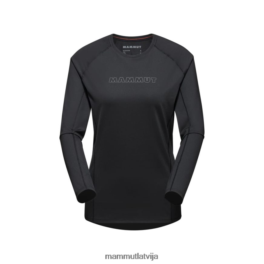 apģērbs Mammut selun fl longsleeve logo melns sievietes 2TN48T142
