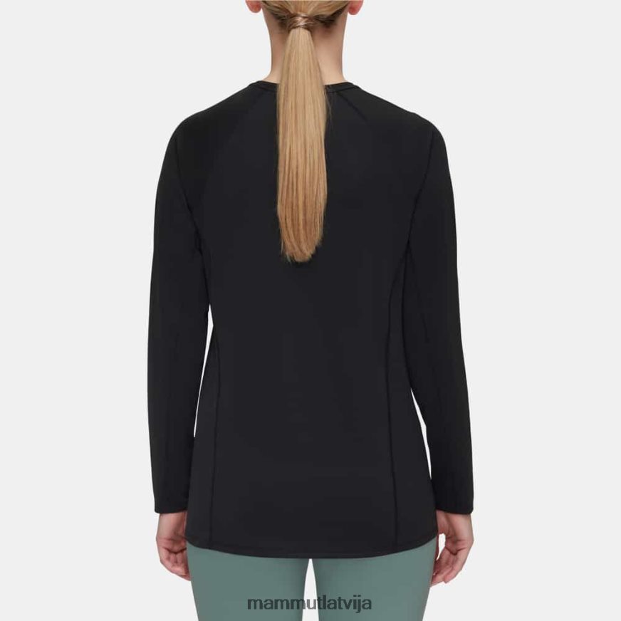 apģērbs Mammut selun fl longsleeve logo melns sievietes 2TN48T142