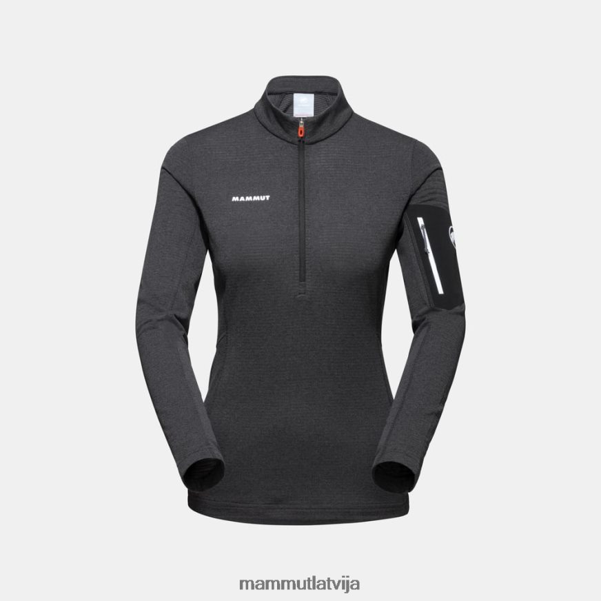 apģērbs Mammut aenergy light ml puse rāvējslēdzēja pull melns-fantoms sievietes 2TN48T933