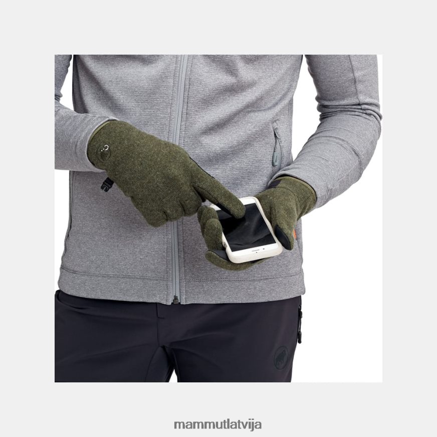 Piederumi Mammut kaislības cimds iguānas melanža unisex 2TN48T1148