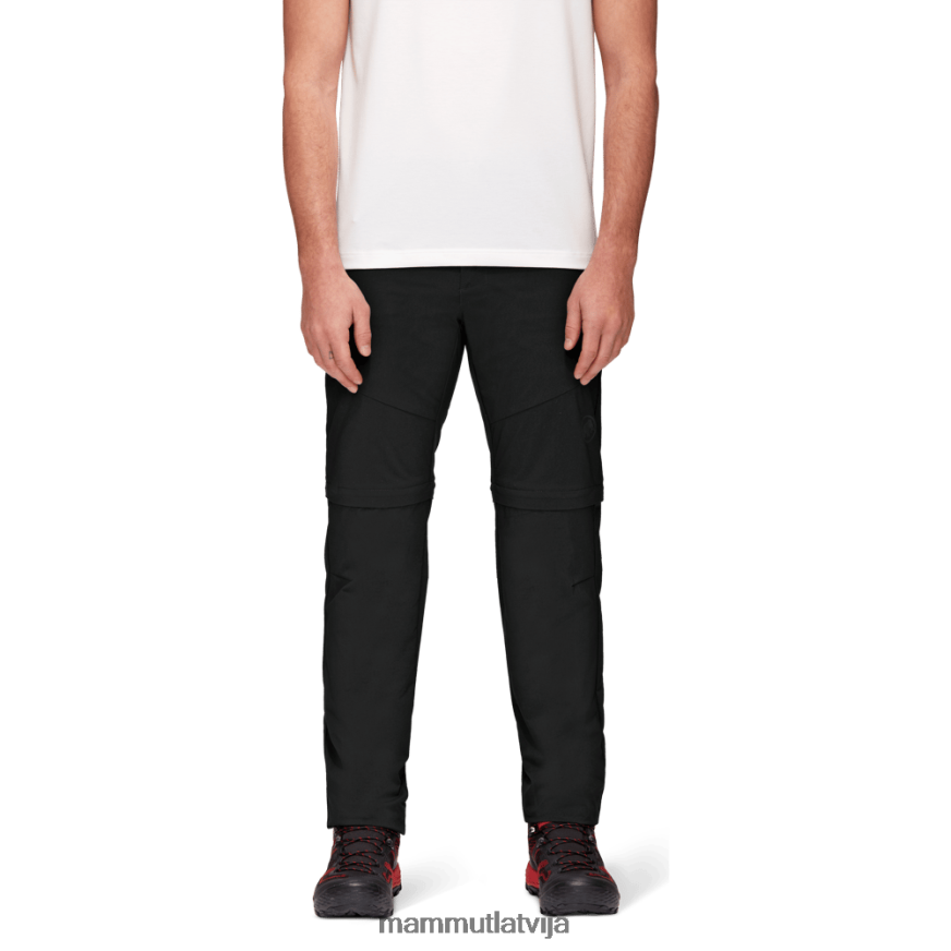 apģērbs Mammut pārgājienu bikses ar rāvējslēdzēju melns vīriešiem 2TN48T266