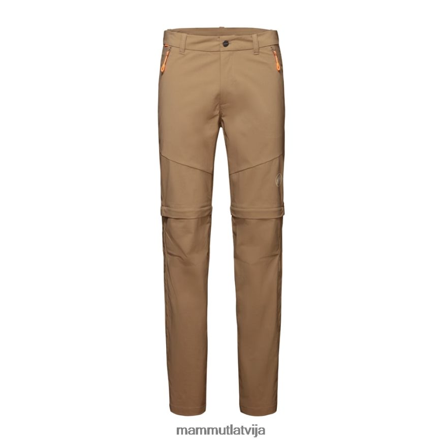 apģērbs Mammut pārgājienu bikses ar rāvējslēdzēju tumšas smiltis vīriešiem 2TN48T1125
