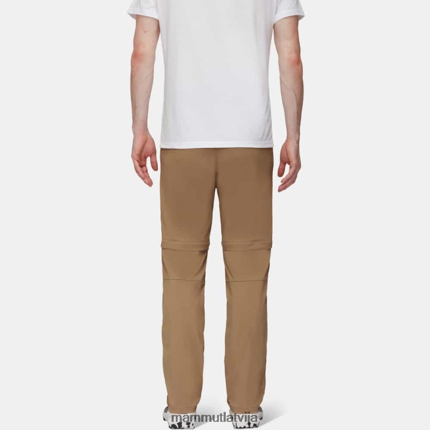 apģērbs Mammut pārgājienu bikses ar rāvējslēdzēju tumšas smiltis vīriešiem 2TN48T1125