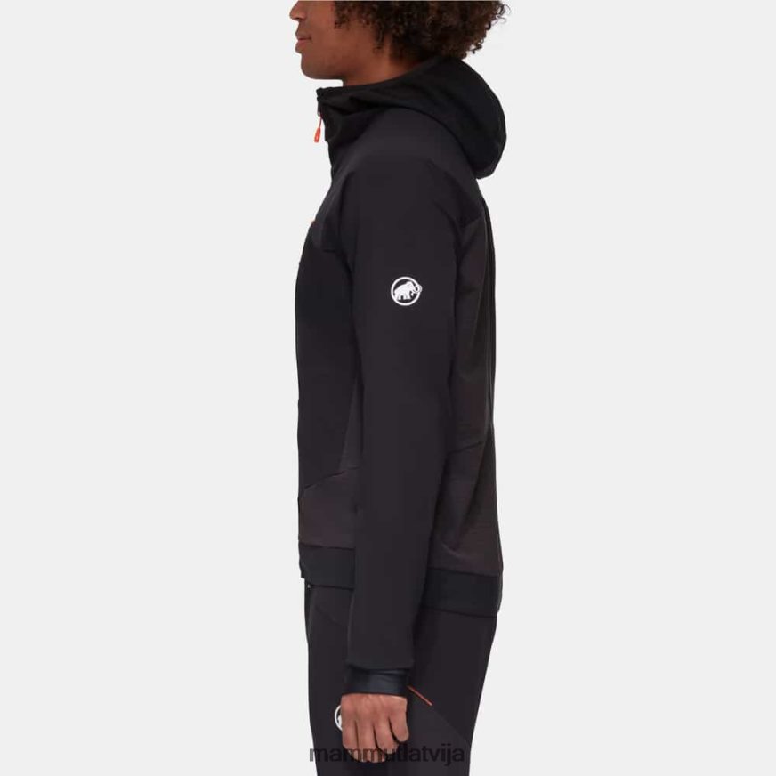 apģērbs Mammut aenergy so hibrīda jaka ar kapuci melni košs oranžs vīriešiem 2TN48T14
