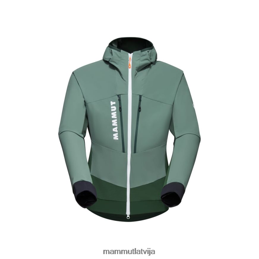 apģērbs Mammut aenergy so hibrīda jaka ar kapuci tumši nefrītu koki vīriešiem 2TN48T664