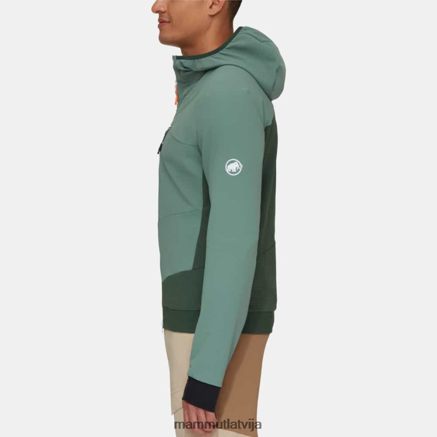 apģērbs Mammut aenergy so hibrīda jaka ar kapuci tumši nefrītu koki vīriešiem 2TN48T664