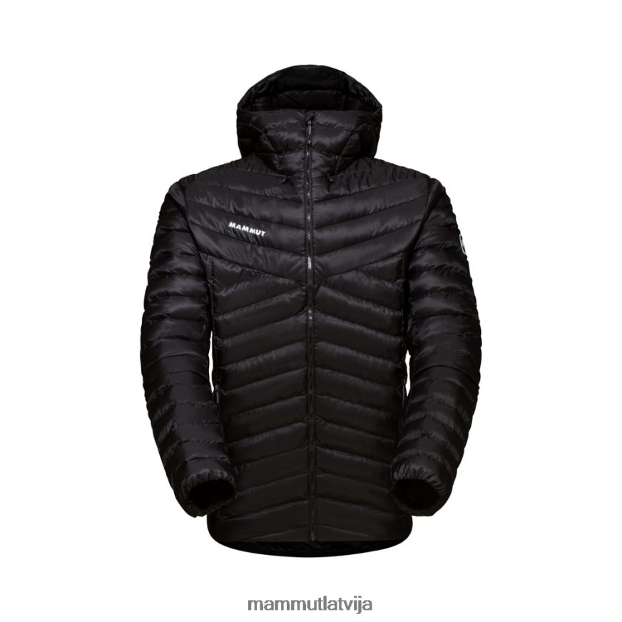 apģērbs Mammut albula jakā ar kapuci melns vīriešiem 2TN48T733