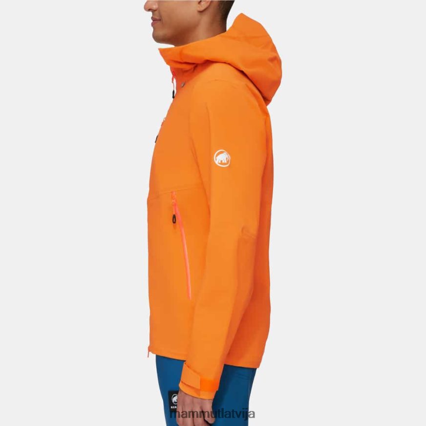 apģērbs Mammut alto guide hs jaka ar kapuci tumšais mandarīns vīriešiem 2TN48T697