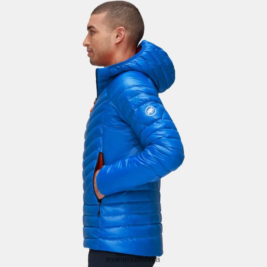 apģērbs Mammut eigerjoch modernā jaka ar kapuci azurit vīriešiem 2TN48T765