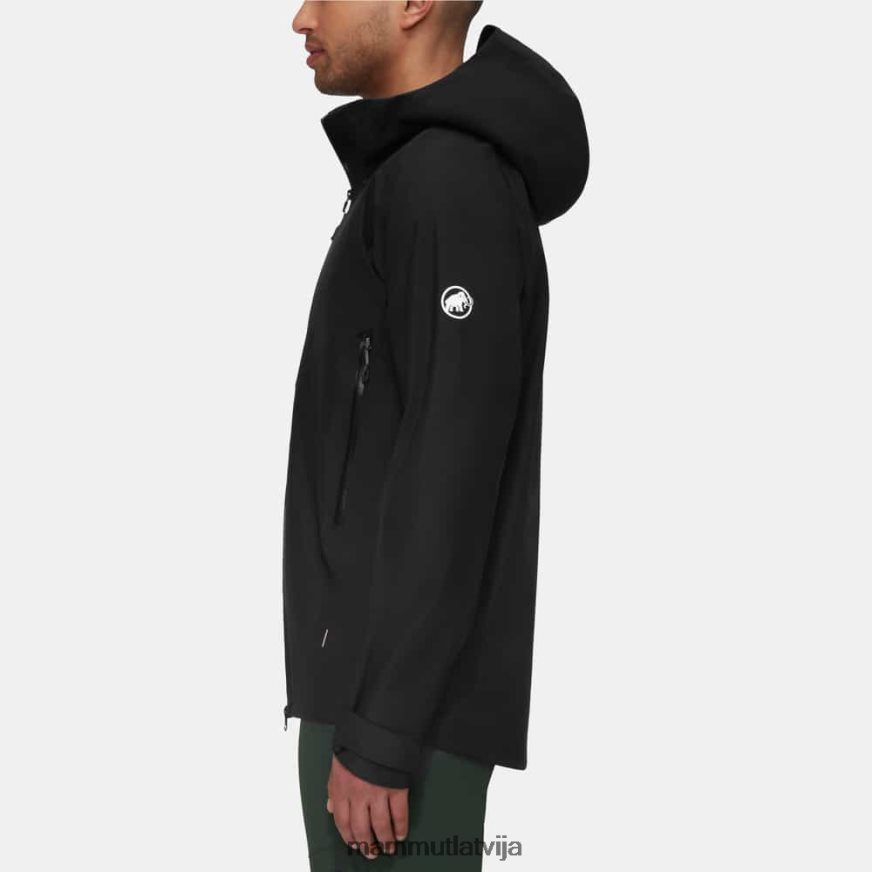 apģērbs Mammut krāteris iv hs jaka ar kapuci melns vīriešiem 2TN48T662