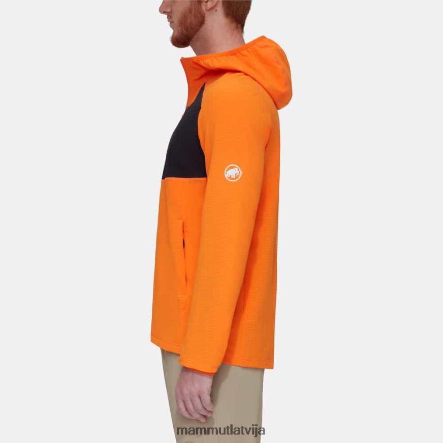 apģērbs Mammut madris light ml jaka ar kapuci tumšais mandarīns vīriešiem 2TN48T648