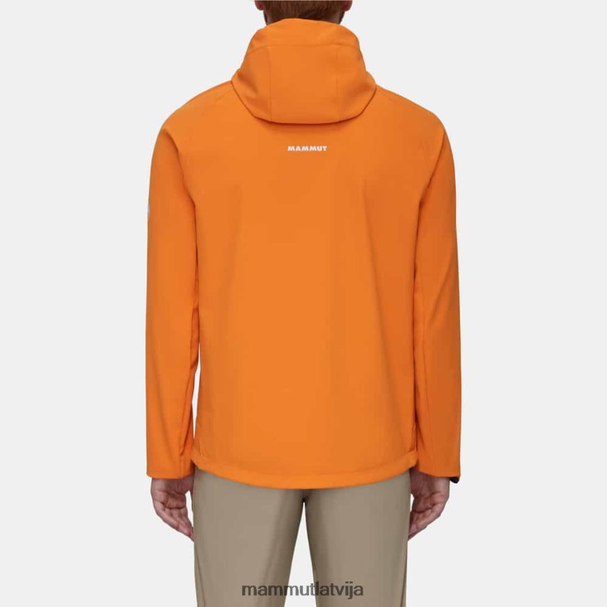 apģērbs Mammut maksimāls komforts tik jaka ar kapuci tumšais mandarīns vīriešiem 2TN48T728