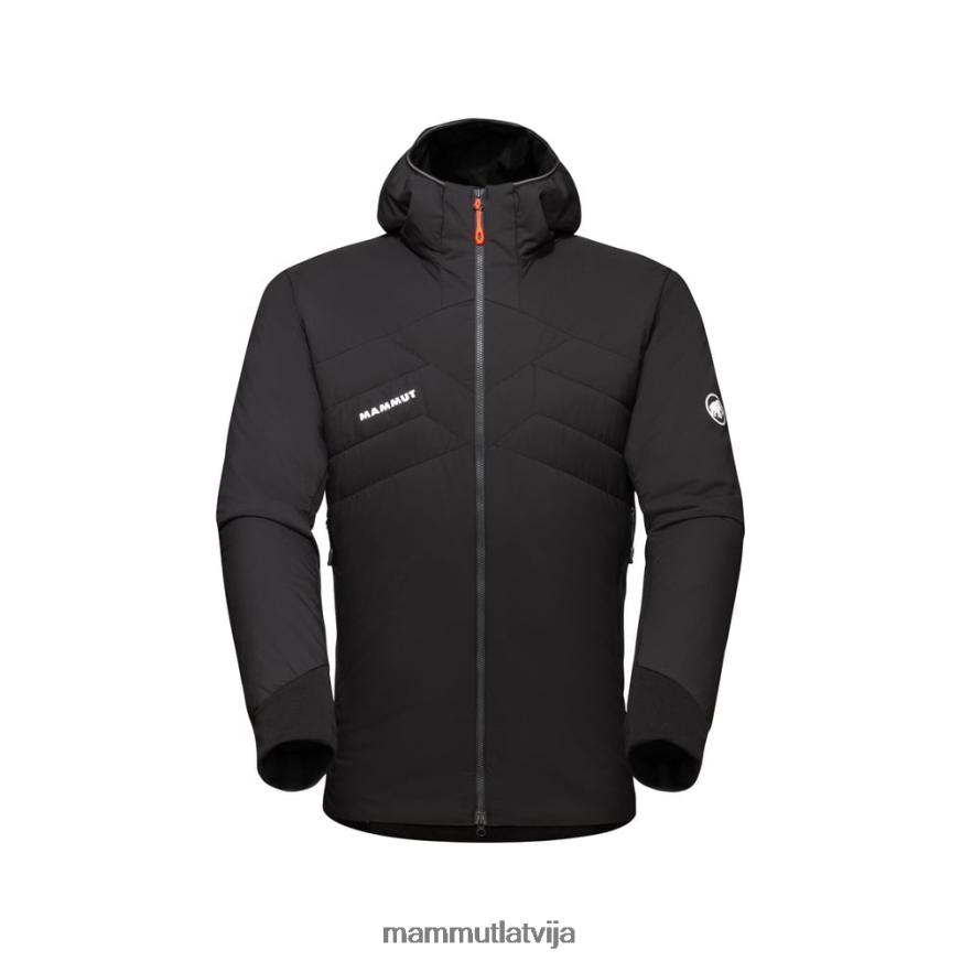 apģērbs Mammut rime light elastīgā jakā ar kapuci melns-fantoms vīriešiem 2TN48T757