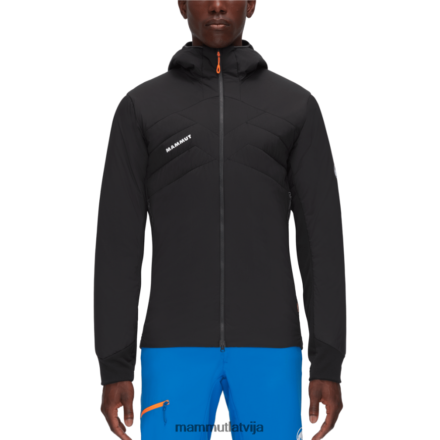 apģērbs Mammut rime light elastīgā jakā ar kapuci melns-fantoms vīriešiem 2TN48T757