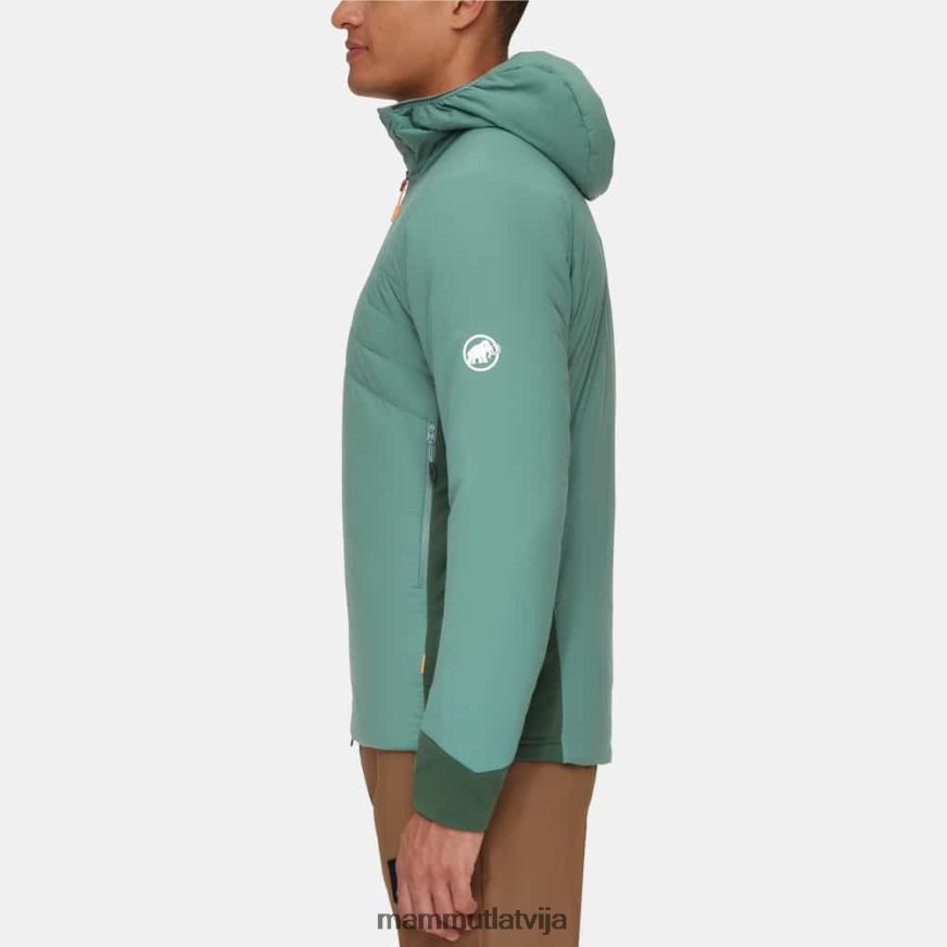 apģērbs Mammut rime light elastīgā jakā ar kapuci tumši nefrītu koki vīriešiem 2TN48T76