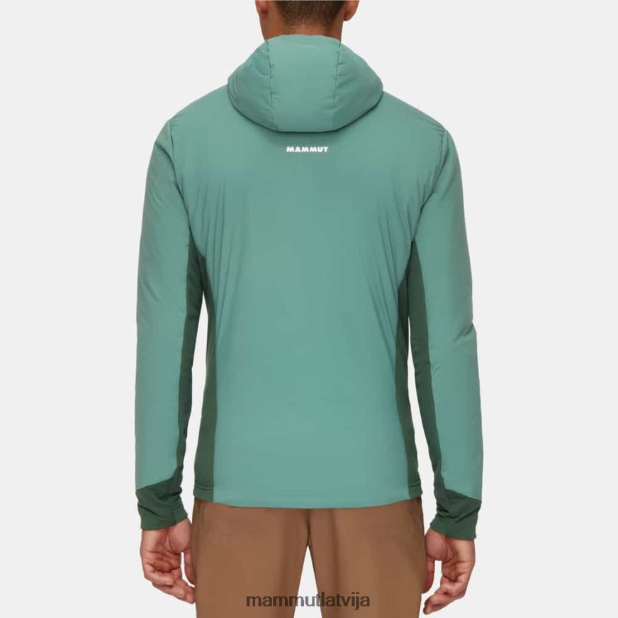 apģērbs Mammut rime light elastīgā jakā ar kapuci tumši nefrītu koki vīriešiem 2TN48T76