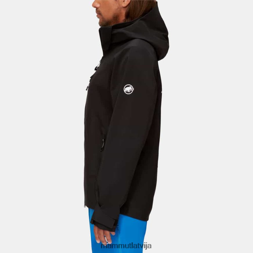 apģērbs Mammut stoney hs jaka melns balts vīriešiem 2TN48T70