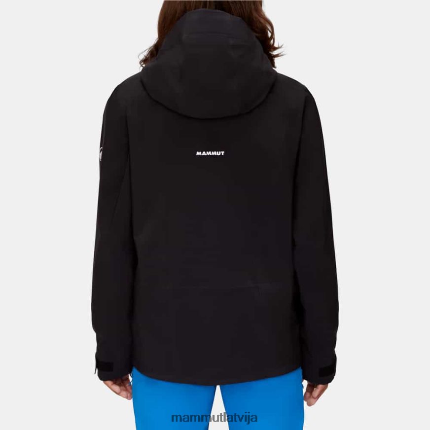 apģērbs Mammut stoney hs jaka melns balts vīriešiem 2TN48T70