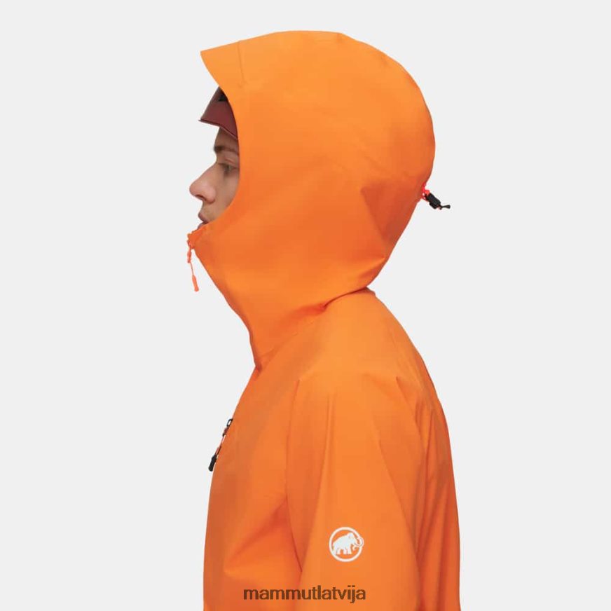 apģērbs Mammut taiss hs jaka ar kapuci tumšais mandarīns vīriešiem 2TN48T33