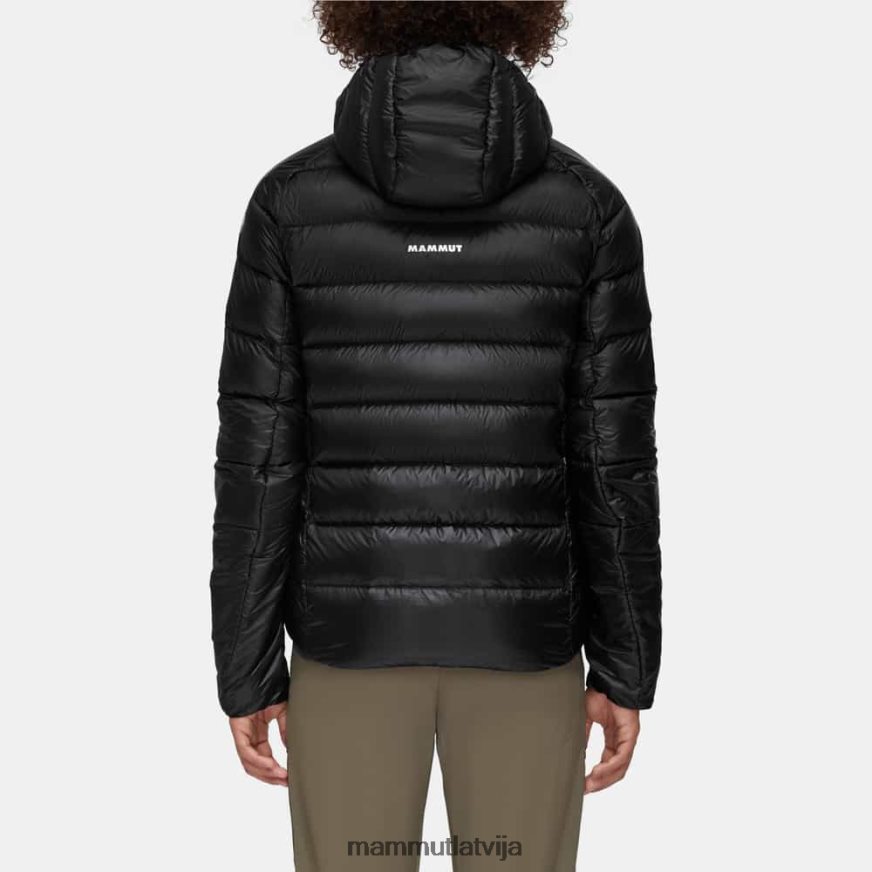apģērbs Mammut taiss jakā ar kapuci melns vīriešiem 2TN48T17