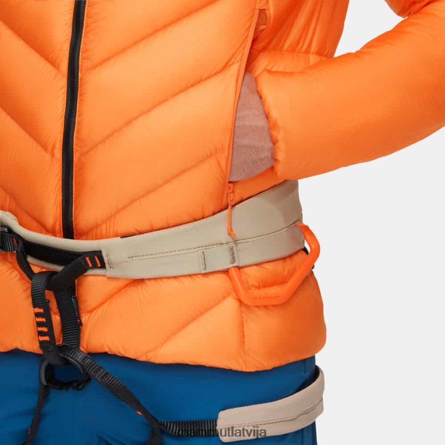 apģērbs Mammut taiss jakā ar kapuci tumšais mandarīns vīriešiem 2TN48T669