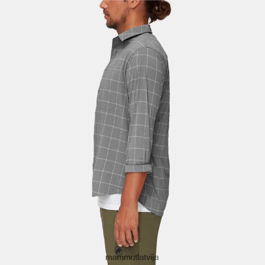 apģērbs Mammut kalnu krekls ar garām piedurknēm titāns-granīts vīriešiem 2TN48T211