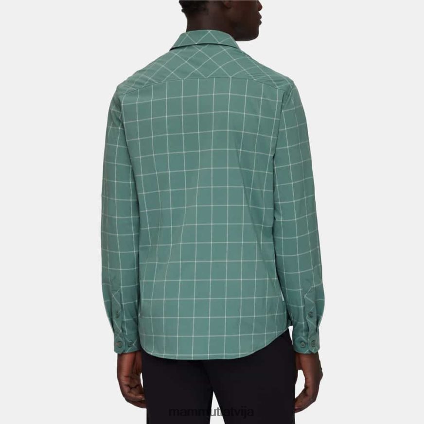 apģērbs Mammut kalnu krekls ar garām piedurknēm tumšs nefrīts vīriešiem 2TN48T1028